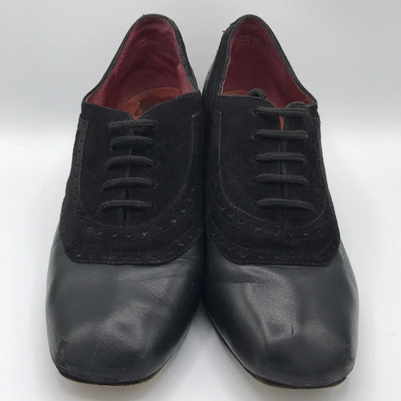 Oh! black square toe granny shoes, size 37 (6.5) - Picture 2 of 8